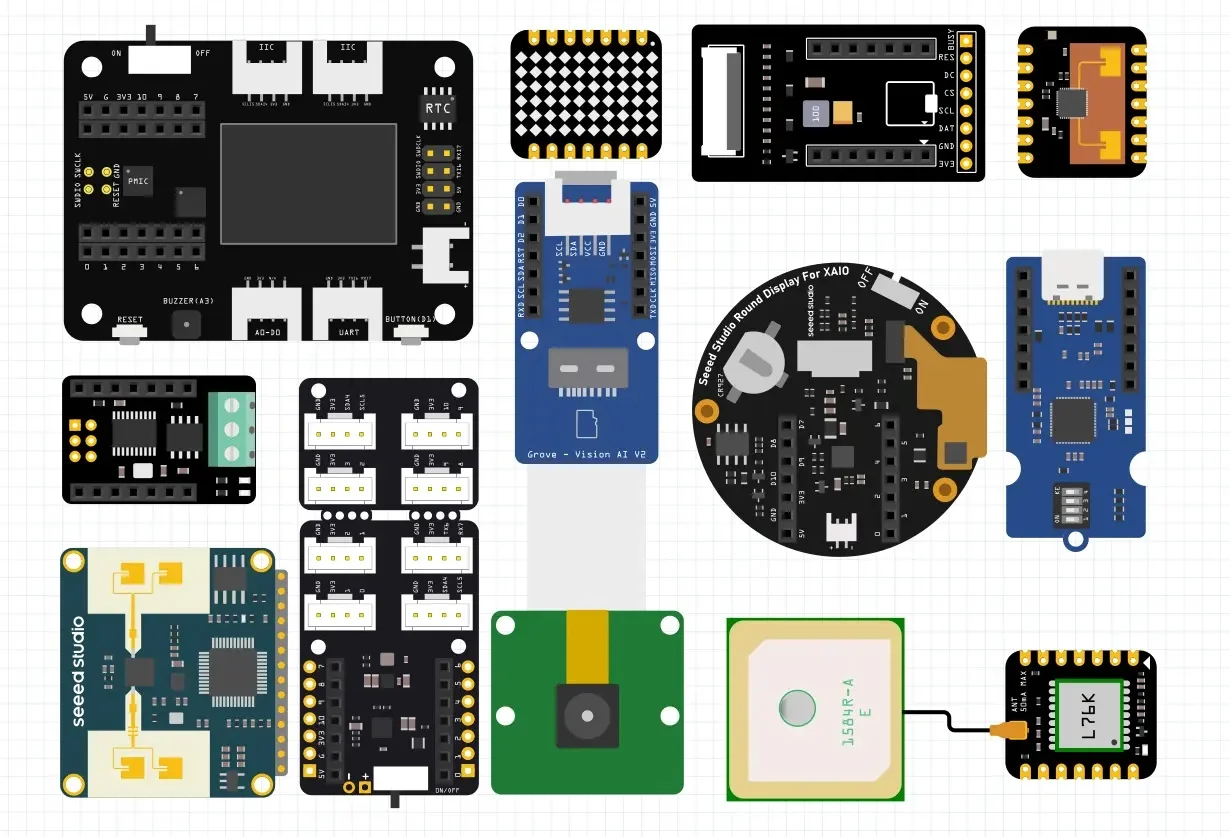 XIAO ESP32S3 Plus Dev Board 20 GPIOs, 2.4GHz WiFi, BLE 5.0, 8MB PSRAM, 16MB FLAS
