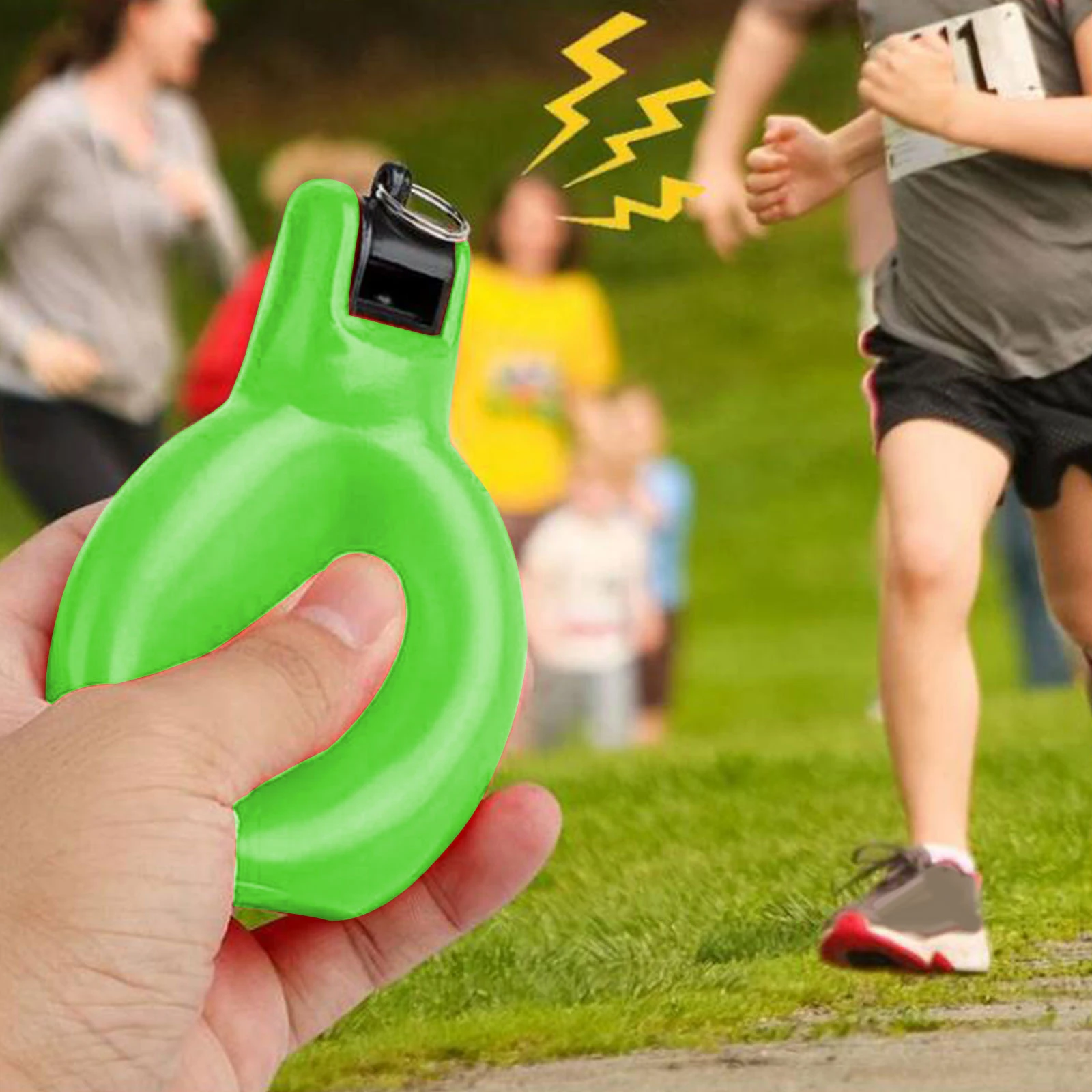 2 Pcs Portable Loud Sound Hand Squeeze Whistles Coaches Whistle for Basketball Trekking Walking Football Boating 3