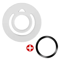 Enhanced Silicone Magnetic Finger Strap Phone Ring Holder - Universal Soft Grip and Stand (White)