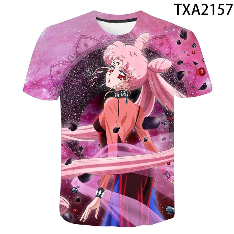 

Sailor Moon Cartoon 3D T Shirts Casual Boy girl Kids Fashion Streetwear Printed T-shirt Men Women Children Cool Tops Tee