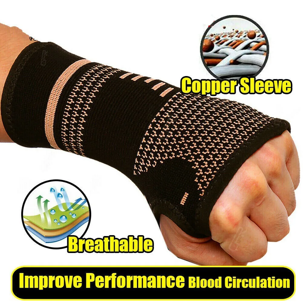 Copper Gym Wrist Support Professional Sports Wristband Safety