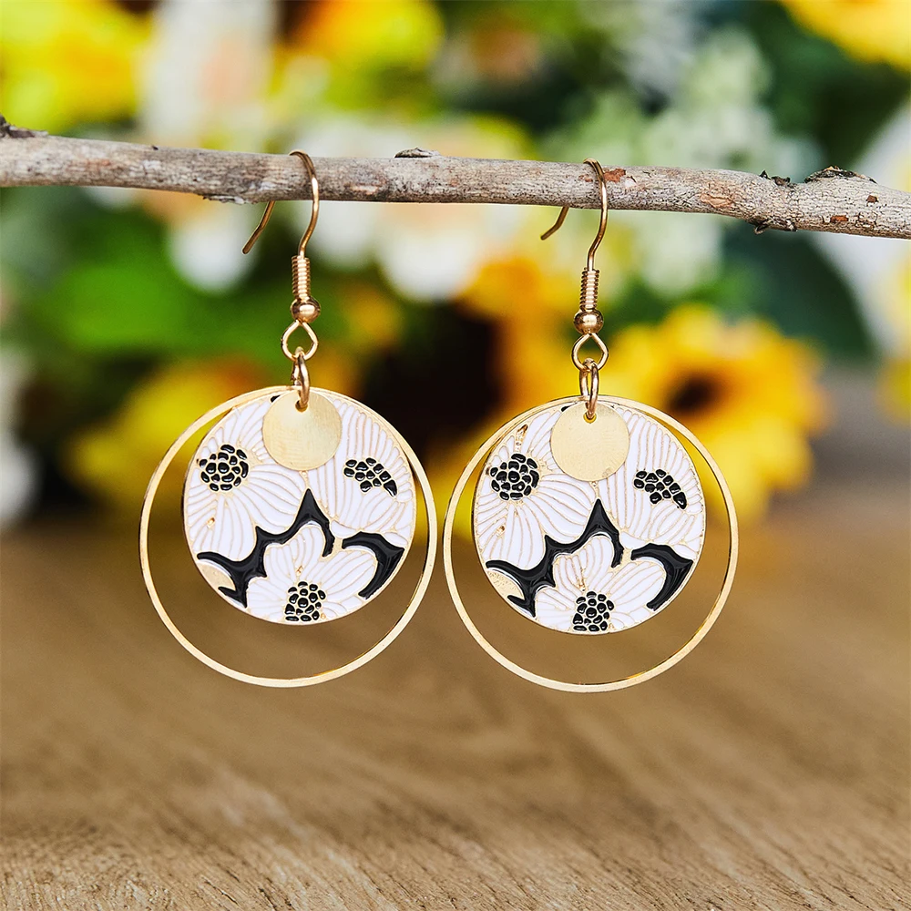 Boucles-d-Oreilles-Rondes-et-Creuses-pour-Femme-R-tro-Personnalis-es ...