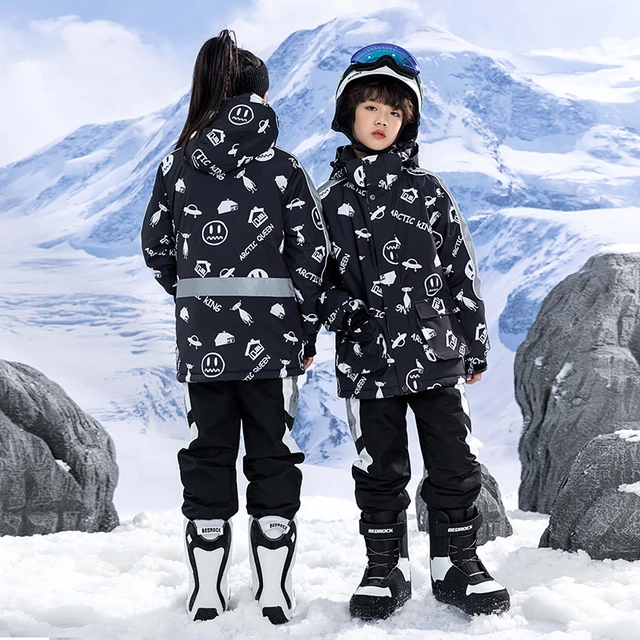 Pantalones de esquí para niños y niñas, pantalones gruesos para exteriores,  impermeables, a prueba de viento, cálidos, para nieve, esquí y Snowboard,  Invierno - AliExpress