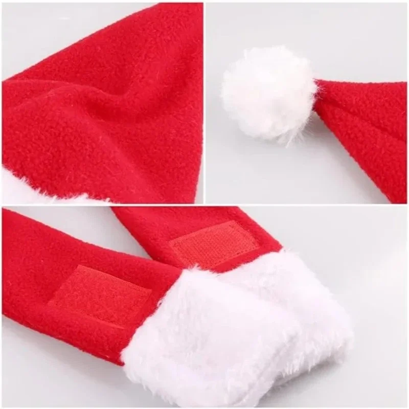 Pet Christmas Costume Santa Hat and Scarf for Small Dogs and Cats