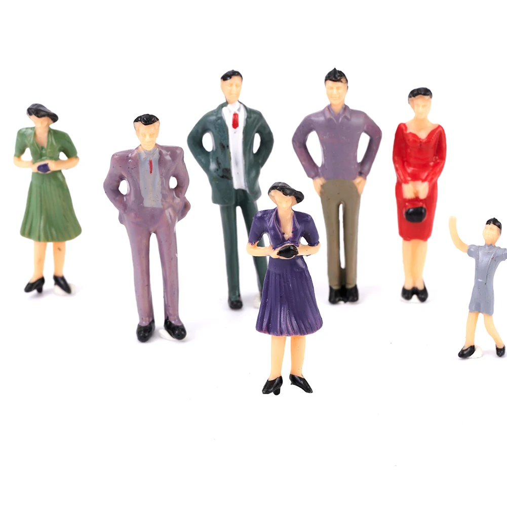 

50Pcs Scale Plastic Models 1:32 People Sitting Standing Figures Miniature Figure Toy Figurines Model Collection Toy Garden Decor