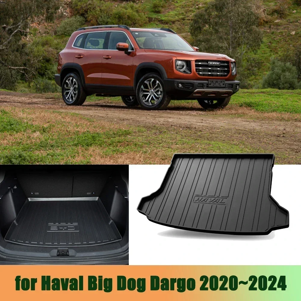 

TPE Rear Trunk Mat for Haval Big Dog Dargo 2020~2024 2023 2022 Car Boot Cargo Liner Floor Luggage Compartment Pad Rug Accessorie