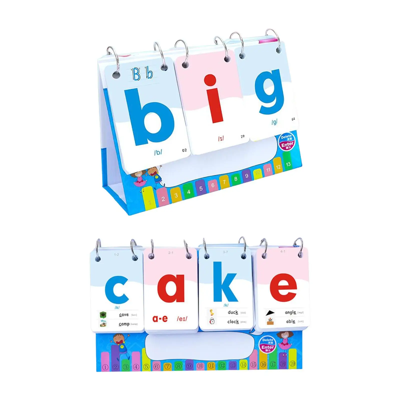 

Sight Words Flash Cards Reading Letters, Phonics Alphabet Calendar Flash Cards, English Phonics Card Desk Calendar for Kids