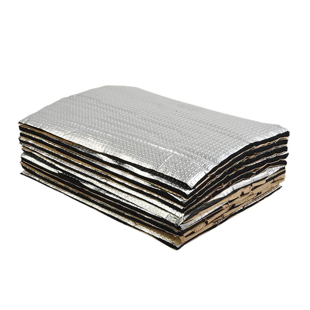 Sound Deadening Damping Mat Car Silent Compact Van Proofing 5mm Auto Sound Deadener Heat Insulation Mat 10 Sheets