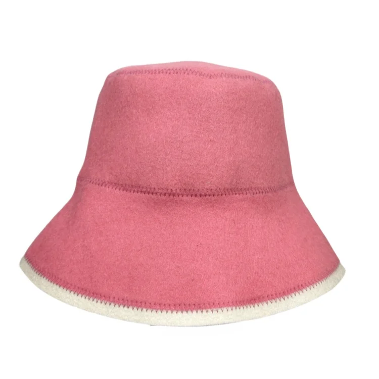 Gray Wool Felt Sauna Bucket Hat
