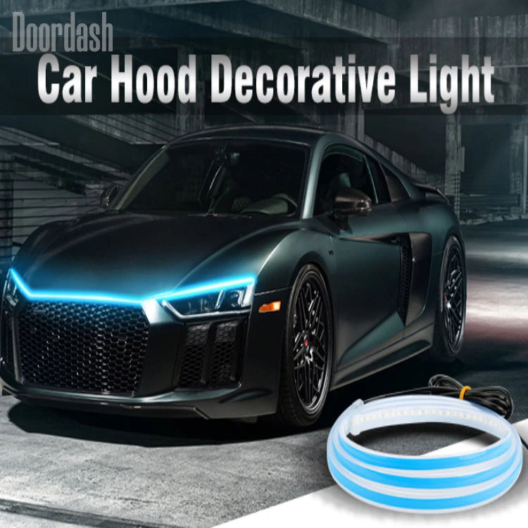 Doordash Colorful LED Car Flowing Turn Signal Hood Light Daytime