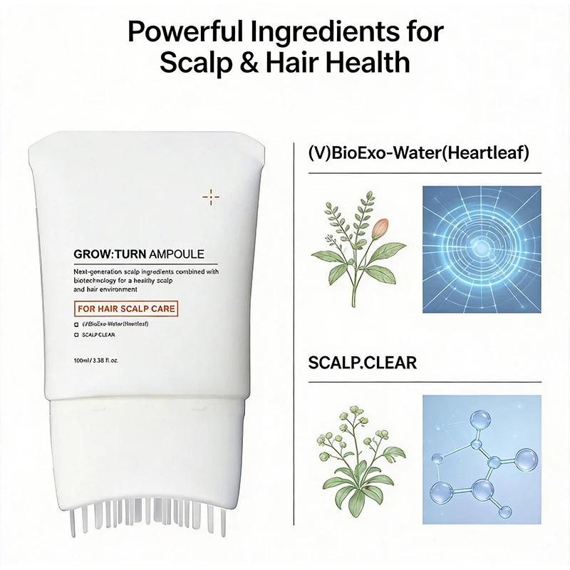 Essenza per la cura dei capelli 100ml con spazzola massaggiante integrata, nutre i follicoli piliferi, applicatore unisex, rinfrescante, siero portatile per la cura del cuoio capelluto - immagine 4