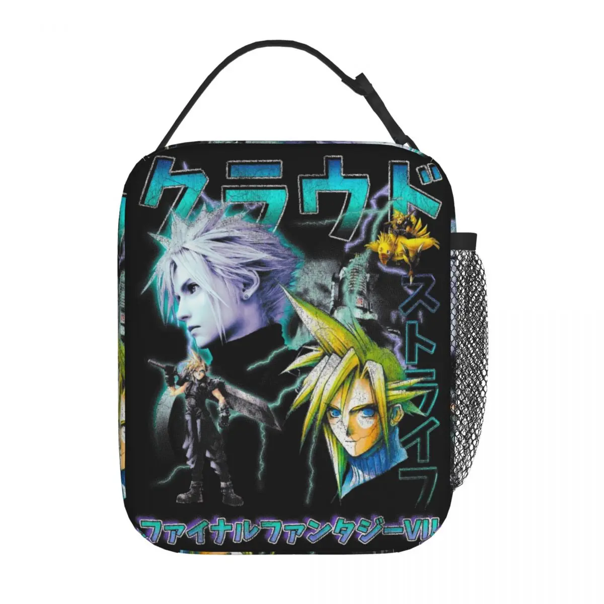 

Cloud Strife Vintage Final Fantasy 7 Thermal Insulated Lunch Bag Video Games FF7 Portable Food Bag Thermal Cooler Lunch Box