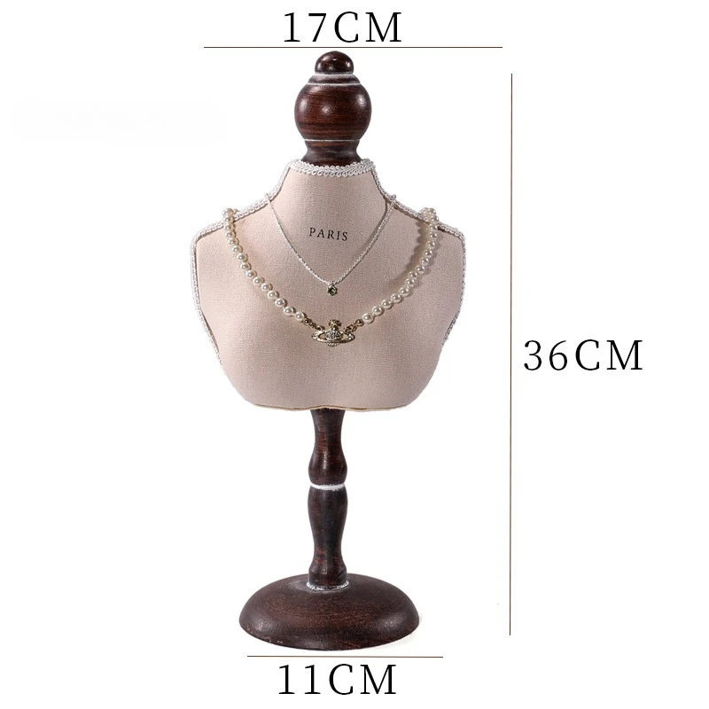 Espositore per collane con manichino Espositore per collane professionali Scaffale Organizzatore di archiviazione portatile Porta gioielli da donna di lusso - immagine 6