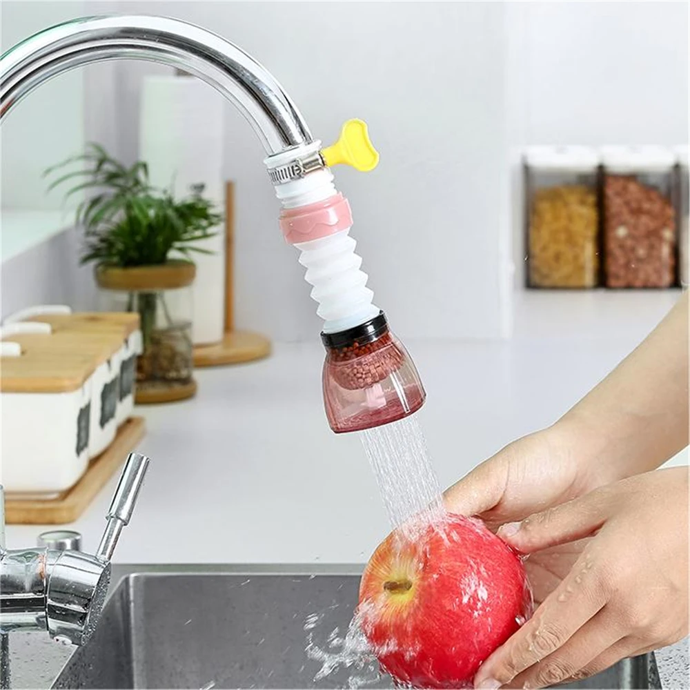 Description Picture 3 of itemRetractable Faucet Extender Filter Adapter Anti-Splash Filter Transparent Faucet Filter Nozzle with Water Purification L9BE