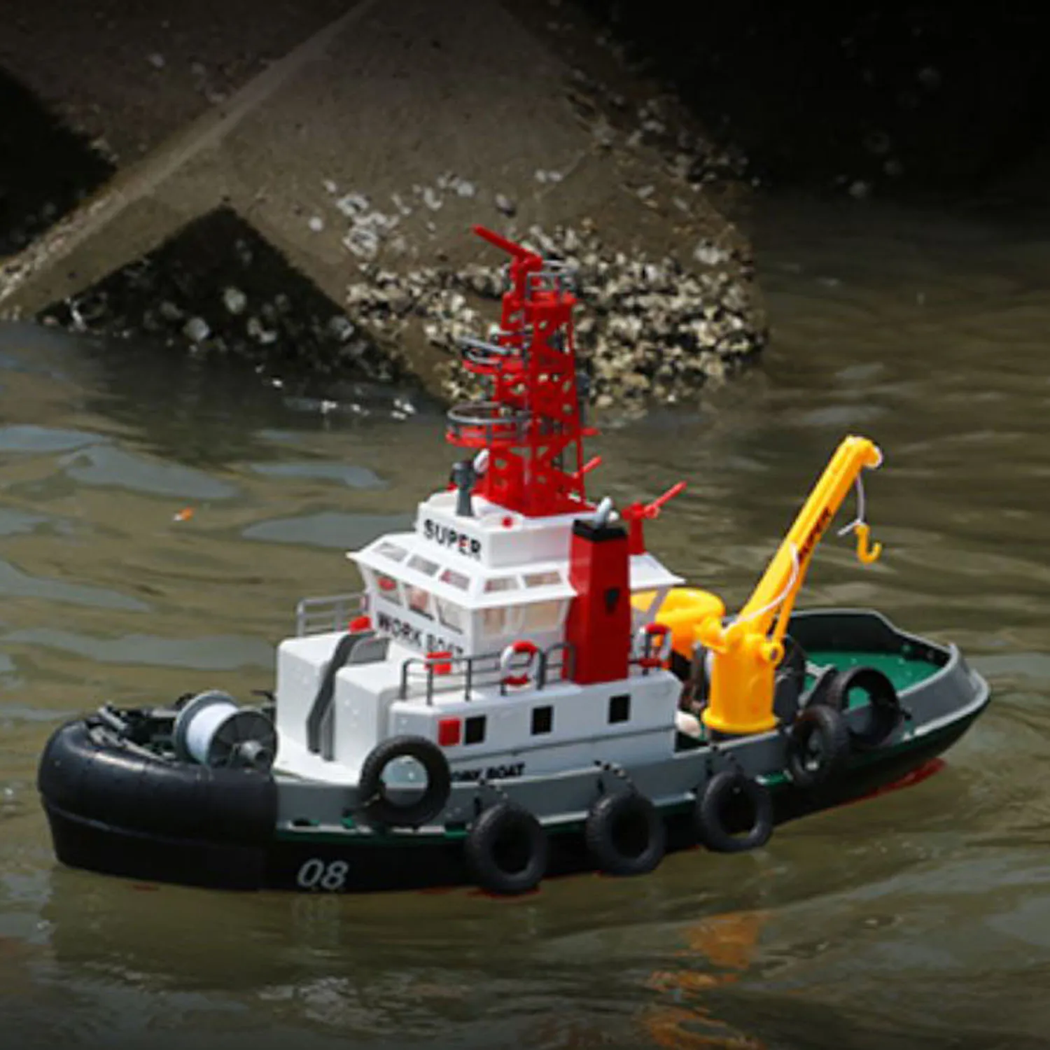 New Heng Long 2.4G RC Boat Fire Fighting Radio Control Water Spray Ship Motor Painted Assembled Model Toys for Boys TH23785 3
