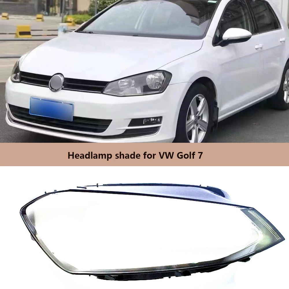 

Чехлы для передних фар автомобиля для Volkswagen VW Golf 7 2014 2015 2016 2017, прозрачный абажур, налобный фонарь