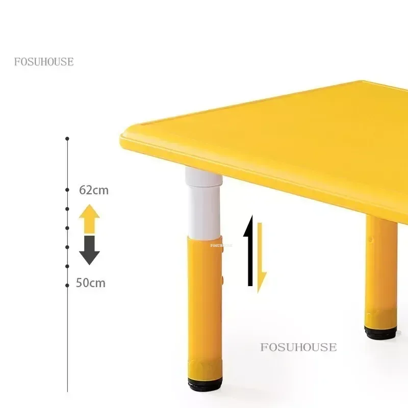Plastic Rectangular Desk Kindergarten Kids Table and Chair Set Early Education Children's Home Eating Learning Writing Table z