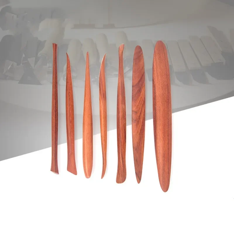 7-piece Pottery Tools Carving Crafts Wooden Clay Sculpture Knives Pottery Sharpening Modeling Clay Ceramic Tools polymer clay tools pottery sculpting tools clay sculpting tools pottery tools clay craft tool