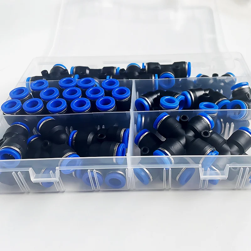공압 커넥터 키트, 박스형 PU-8, PE-8, PZA-8, PY-8, PV-8, PG-8, PK-8, 8mm, 6mm, 호스 파이프 튜브, 공기 외경, 41 PCs