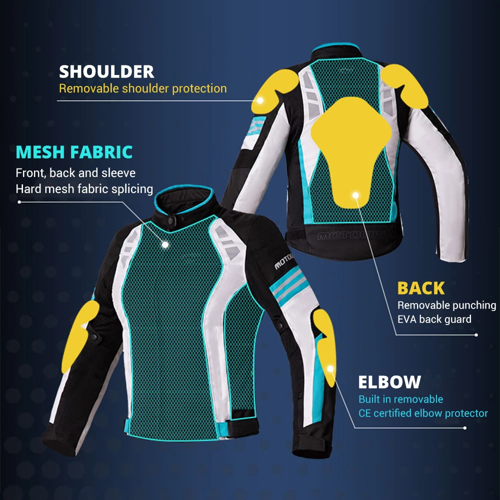 Motorcycle Jacket motorcycle jacket motorcycle armor motorcycle clothing Women Four Seasons Motorcycle Racing Jacket CE Certification Protection Riding Clothing Removable Lining