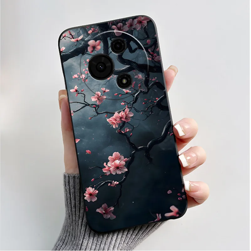 Luxury Fashion Butterfly Flowers Black Soft Silicone Phone Case Protective Cover