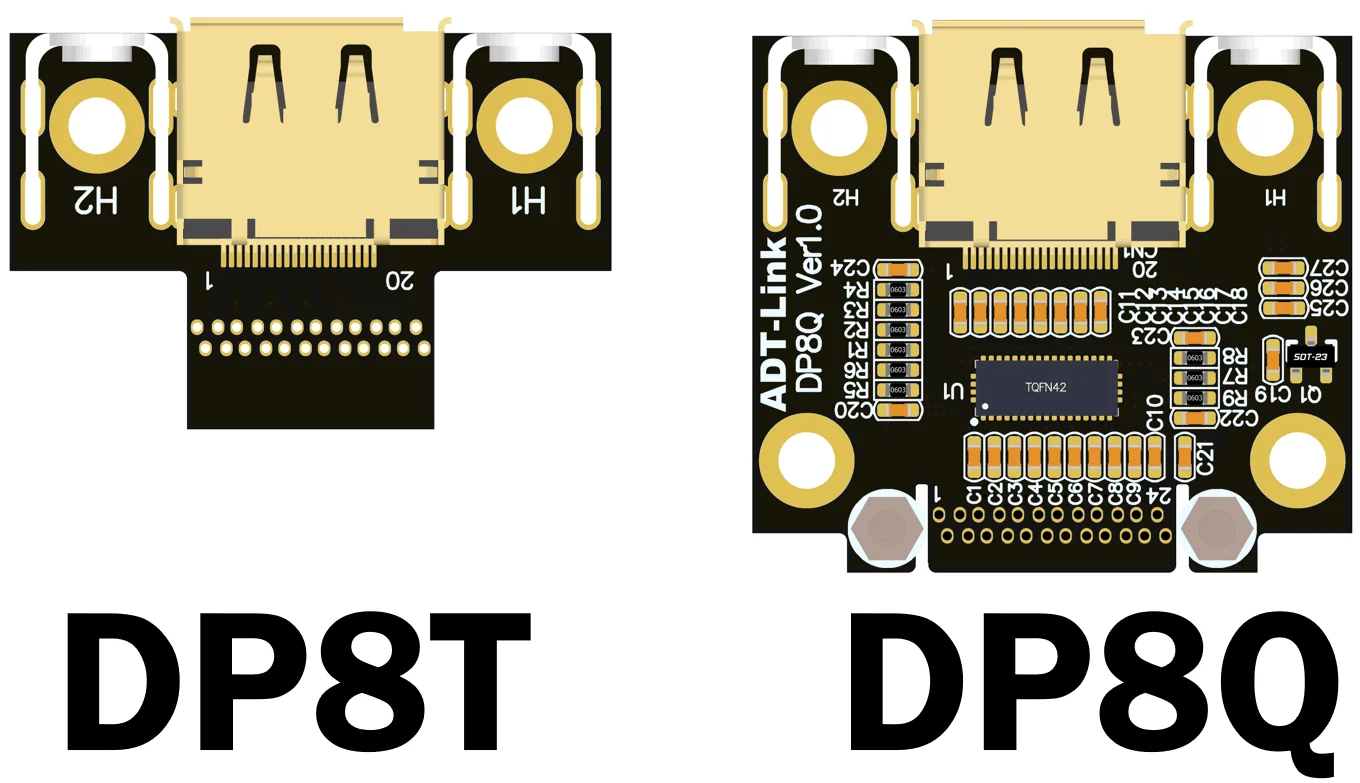 Displayport 1.4 Cabo de Extensão dp para dp Cabo de Fita Plana Conector de 90 Graus com Suporte de Montagem para Extensor Gpu - Imagem 4