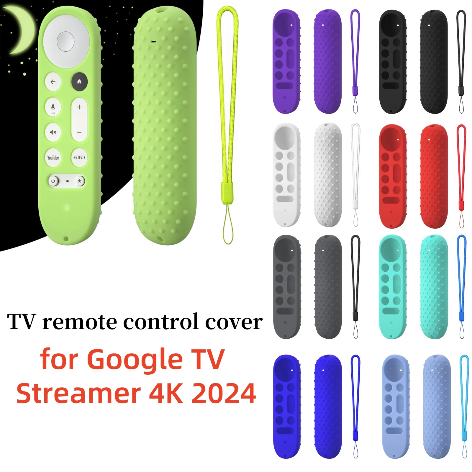 Non-slip Silicone Case for Google TV Remote Control