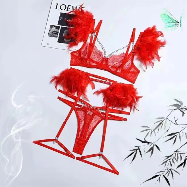 Langerie Bilizna Sexy Lingerie Outfit Vulgar Female Underwear Set for Women Clothes Sex Bіdzna Z Video Access Women's Langgery