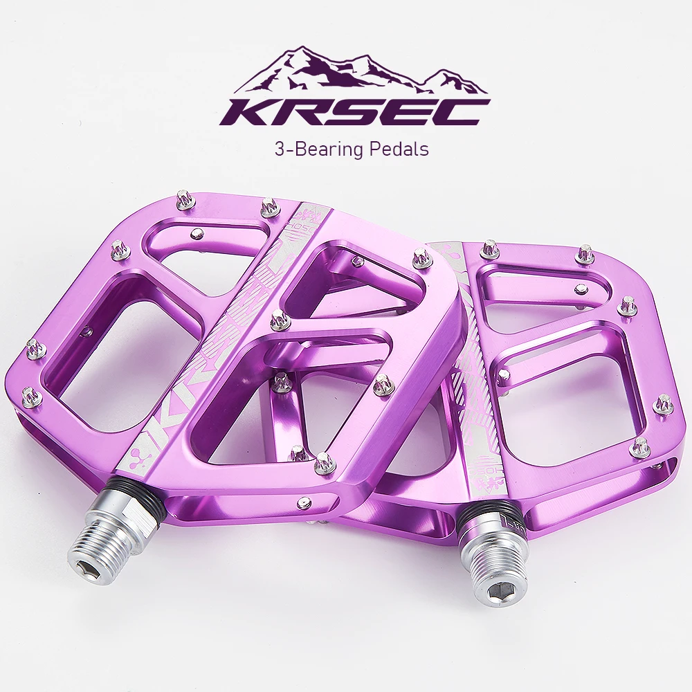 KRSEC K4050 Lightweight Mountain Bike Platform Pedals 9/16 Inch - Image 6