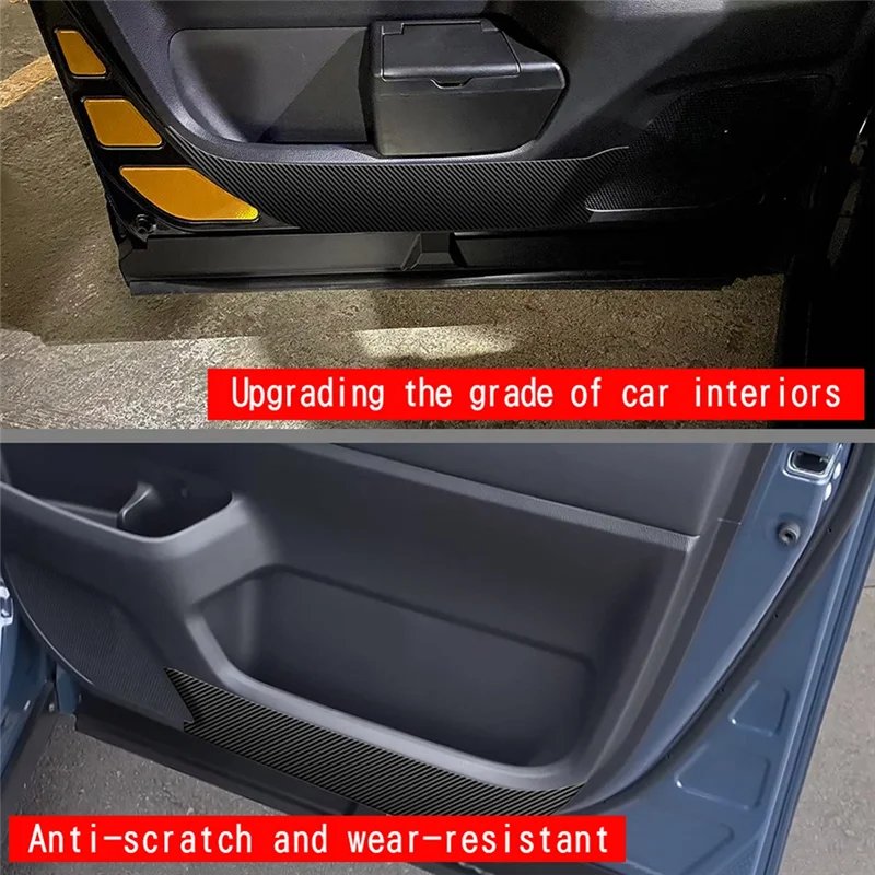 Toyota VOXY/NOAH 90 시리즈 2022 용 Efficientt-Car 앞문 안티 킥 가죽 패드 내부 도어 보호 패드