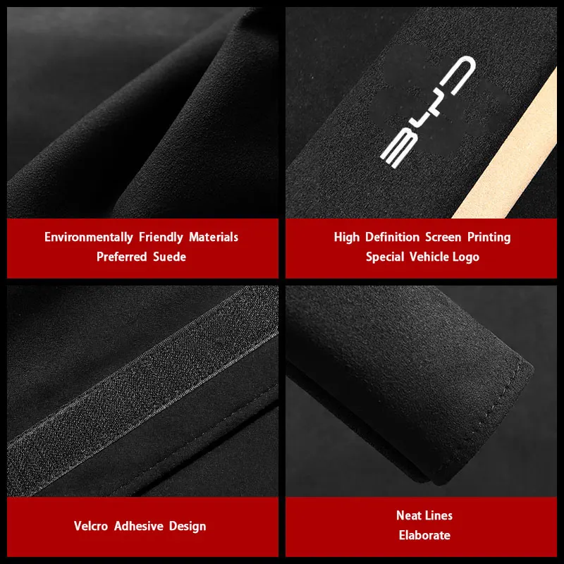 Car Styling Seat Belt Cover Suede Seatbelt Shoulder Strap Protector Pads For BYD F3 E6 Yuan Plus Atto F0 G3 car Accessories