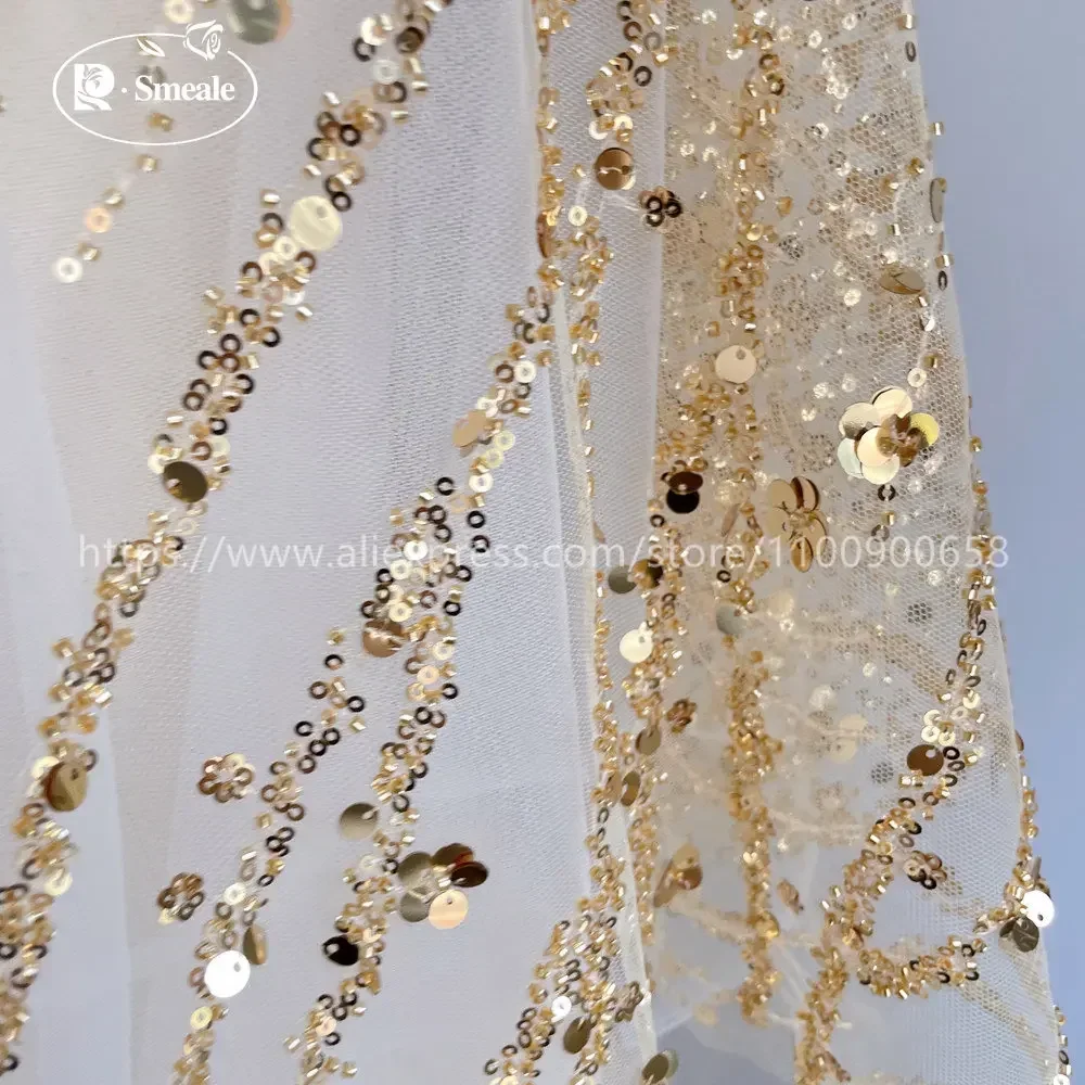 럭셔리 페르시 스팽글 스트라이프 웨딩 원피스, 고급 맞춤형 봉제 원단, 골든 레드, RS4186