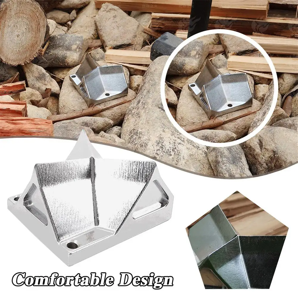 

Firewood Splitter Stand Stainless Steel Wood Splitting Camping Outdoor and Divider Artisan Wedge Axe Fire Fireplace Firewoo L0D9