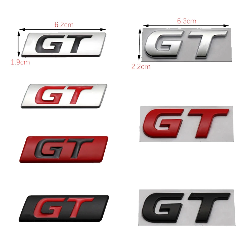 

Автомобильная наклейка GT подходит для Kia Peugeot, Современная индивидуализированная модификация, металлический логотип автомобиля, аксессуары, товары для письма