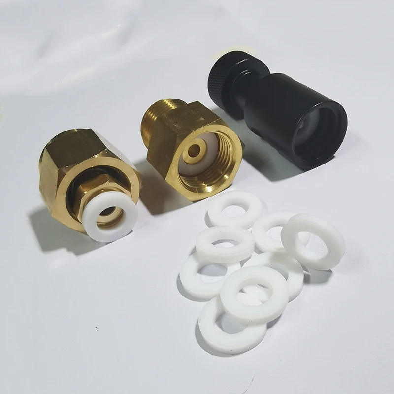 Soda Water Adapter Air Filling Adapter Soda Machine Seal Set PTFE Washer Gasket Air Seal Sealing Orings Cylinder Adapter For Sodastream TR21-4 W21.8 CGA320 G3/4