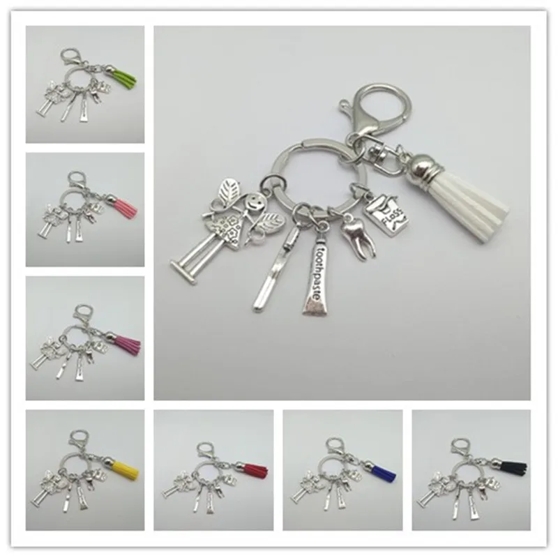 New Fashion Dental Spazzolino Dentifricio Denti Portachiavi Assistente Dentale Regalo Dental Nappa Cura Portachiavi Dental Angel Portachiavi
