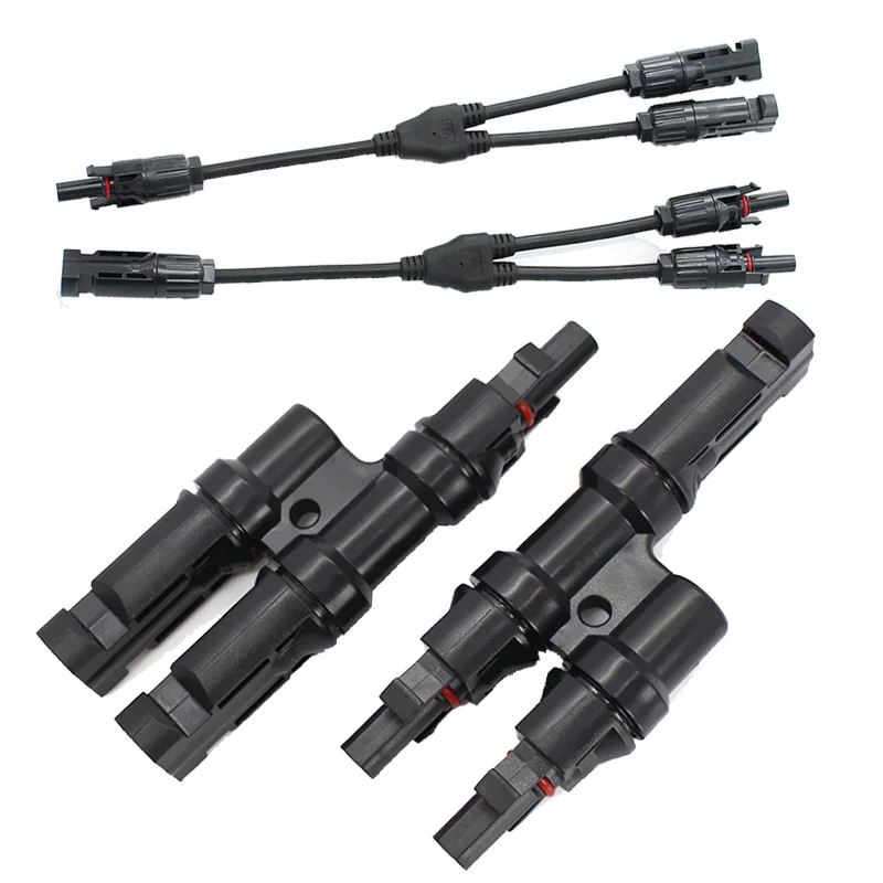 IP67 TUV Approved 2 to 1 Solar PV Connector T Y Type Connector Male to