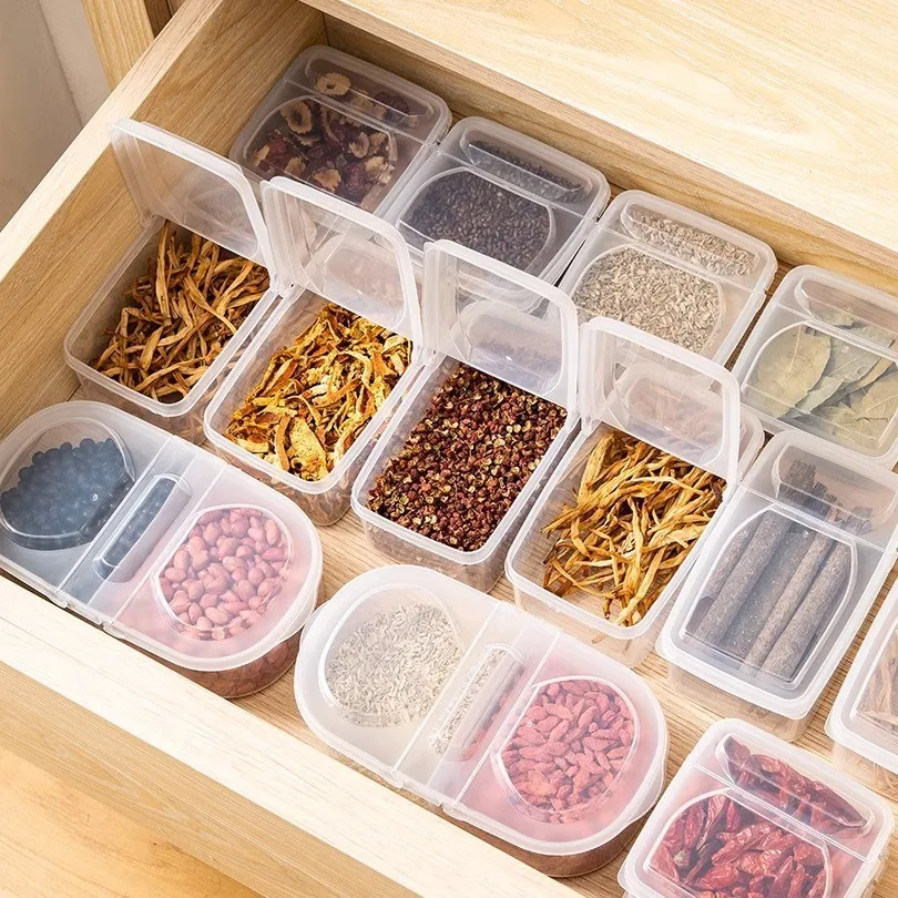 Portable Split Seasoning Box, Spice Storage Box, Kitchen Chili Seasoning  Box, Sealed Pepper Octagonal Cinnamon Packaging Box