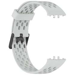 Breathable Silicone Sport Strap Wristband for Samsung Galaxy Fit 3 (Light gray)