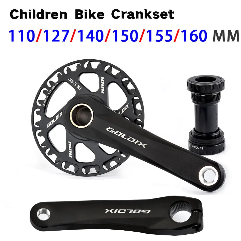 Children Bicycle Crank 155mm 160mm 150mm 140mm 127mm 110mm child Crankset Ultralight Mtb integrated Cranks,For Kids Bike