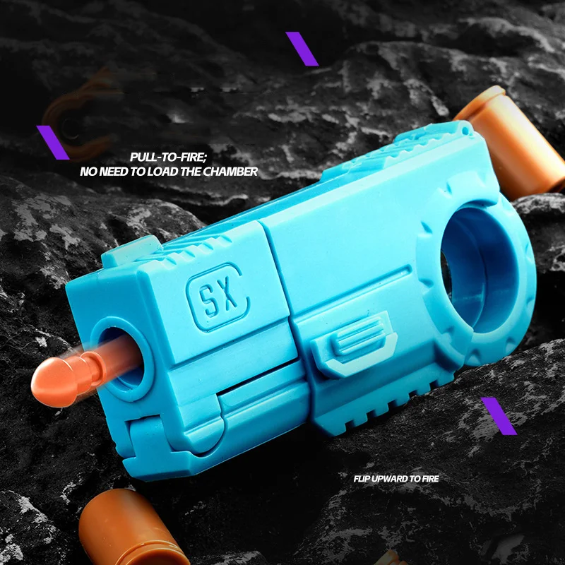 Antistress Fidget Toys Upgrade Finger Ring Spinner Mini Throwing Shell Gun Toy For Kids Adults Stress Relief Gift