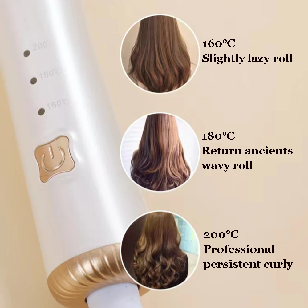 2 in 1 Automatic Rotating Hair Curler 13MM/32MM Hair Iron Interchangeable Iron Curler Set Styles Tool