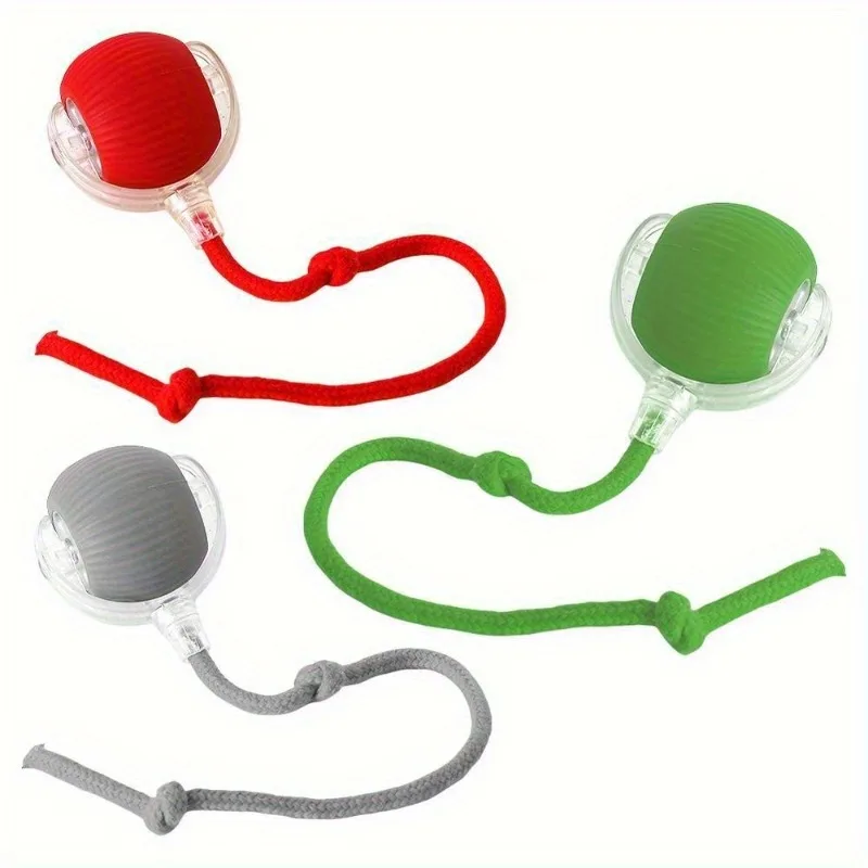 Cat Interactive Ball Toy Automatic Rolling Ball Faux Tail Smart Pet Electric Toy Cat Training Imitate Mouse Toy Pet Supplies