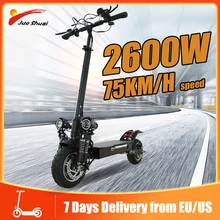 Jueshuai x700 scooter elétrico 2600w duplo motor 75km/h scooters elétricos rápidos adultos com 48v/52v 20ah bateria ue eua estoque