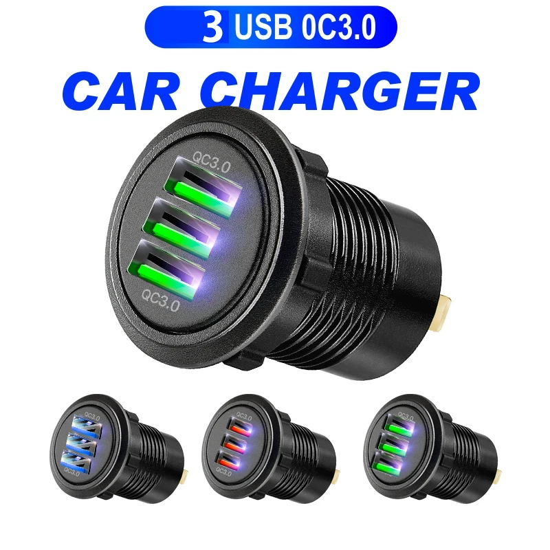 

12V/24V QC3.0 USB Fast Charger Socket Power Outlet for bmw e46 bmw e61 e60 bmw f30 bmw f10 f20 e39 e90 e91 x3 e83 e87 x5