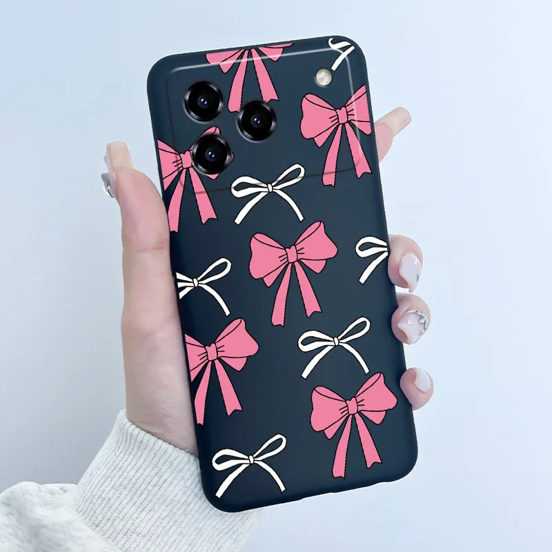 Cute Love Rabbit Cartoon Black Soft Silicone Protective Phone Case