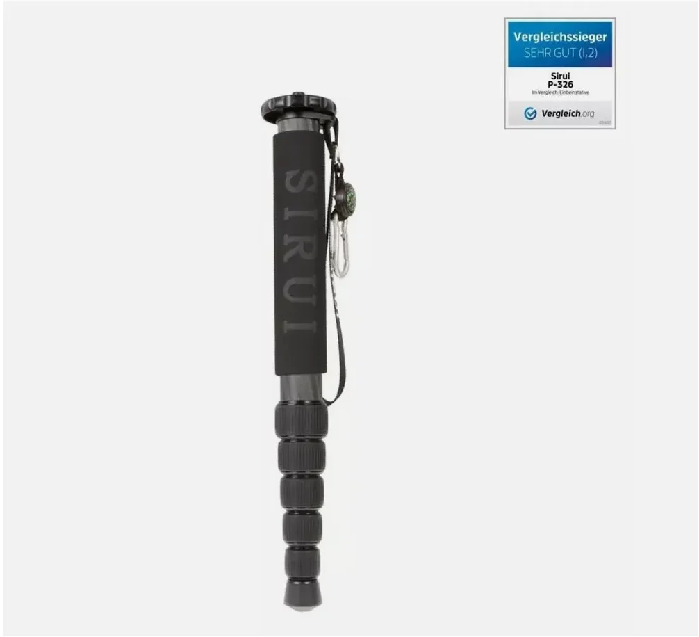 Sirui P-326 8X Camera Carbon Fiber Monopod Extended 15.6-61.4 Inch max load 10kg