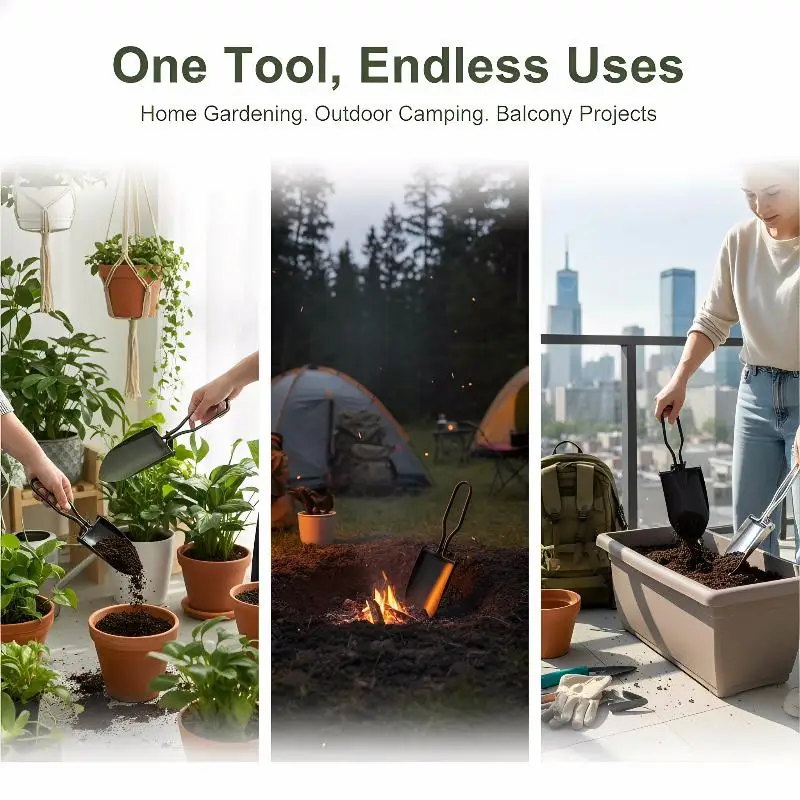 미니 스테인리스 스틸 도구 세트 정원용 삽 넓은 삽 손삽 갈퀴 식물 도구 파기 제초