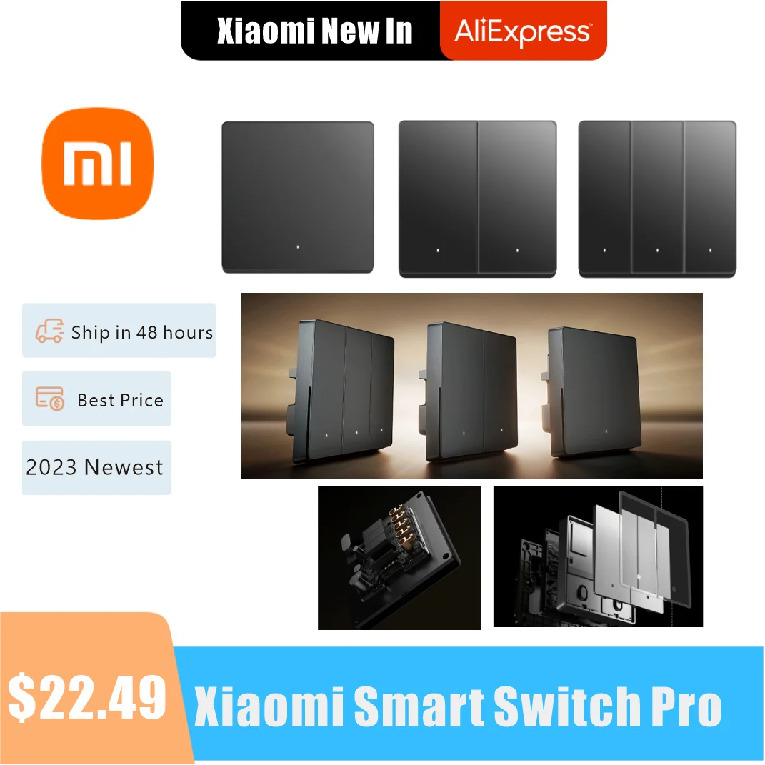 Xiaomi-Smart-Switch-Pro-Wireless-Wall-Switch-Neutral-Line-Live-Switch ...