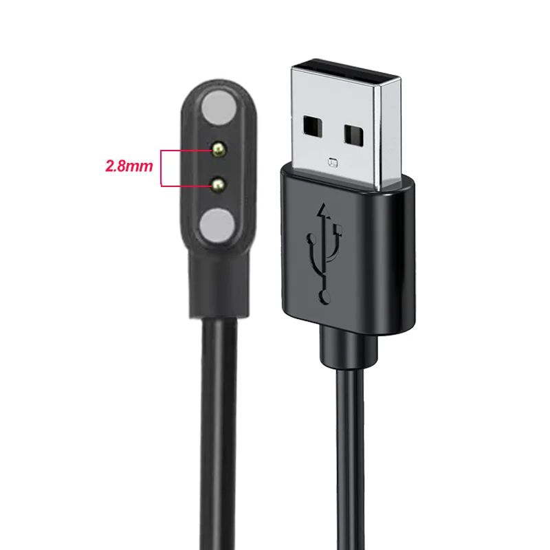 2 pins 4pins Smartwatch Dock Charger Adapter USB Charging Cable Cord for  Smart Watch Power Charge Wire Accessories